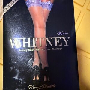 Honey Birdette Whitney Luxury Thigh High Stockings - Nude and Lavender